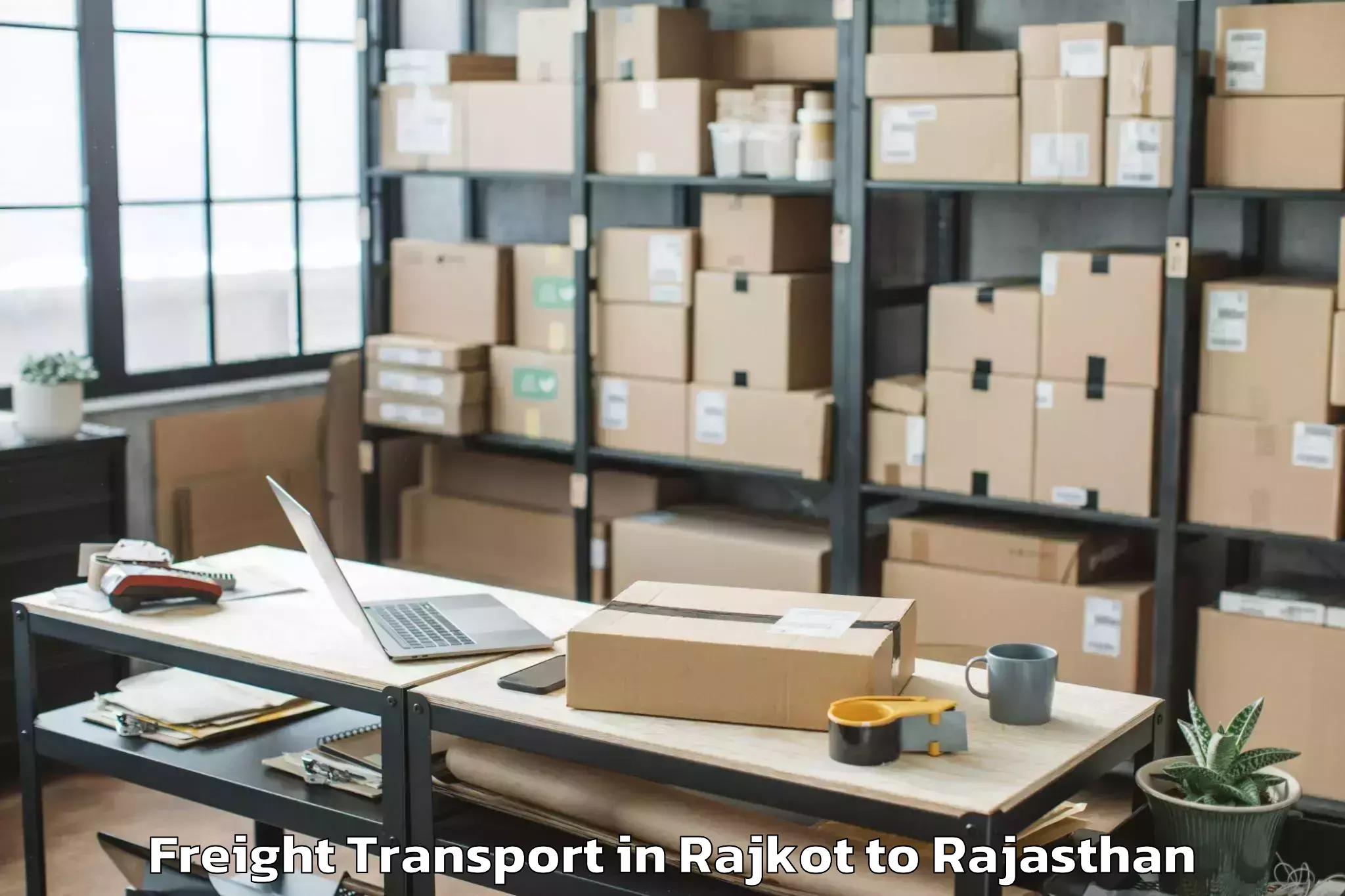 Professional Rajkot to Niit University Neemrana Freight Transport